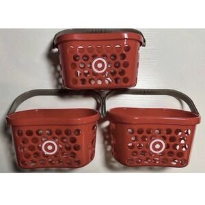 Mini Target Shopping Basket Lot 3 Bullseye Logo Spritz Party